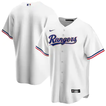 Men's Texas Rangers Blank White Stitched MLB Jersey